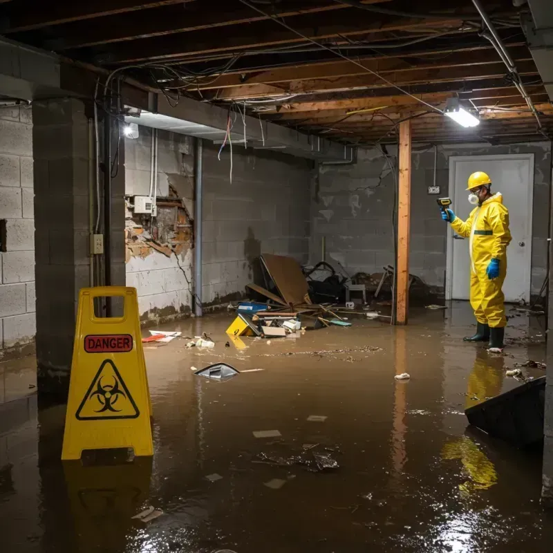 Flooded Basement Electrical Hazard in Schulenburg, TX Property